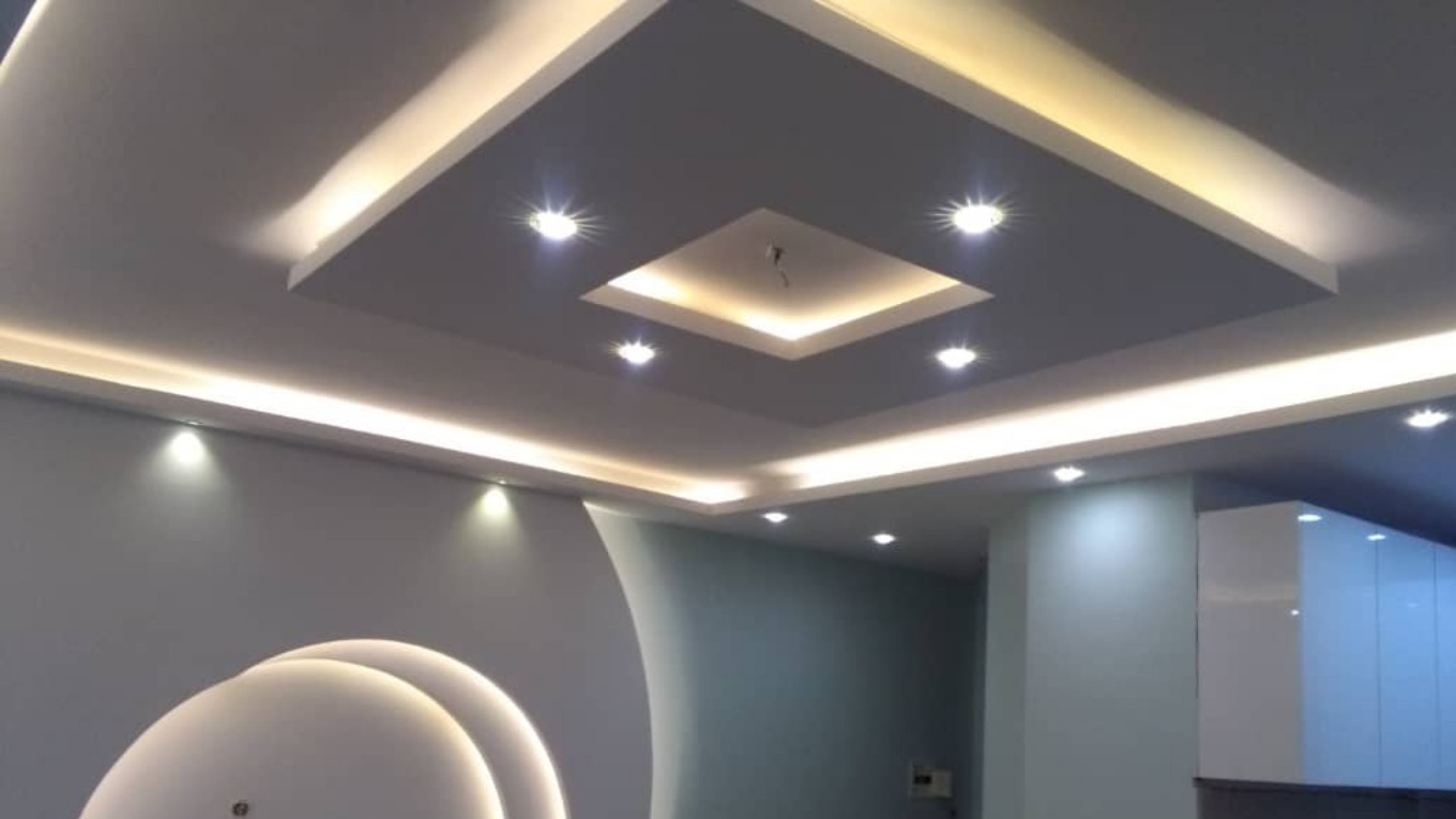 اجرای سقف کناف در بازسازی آپارتمان
