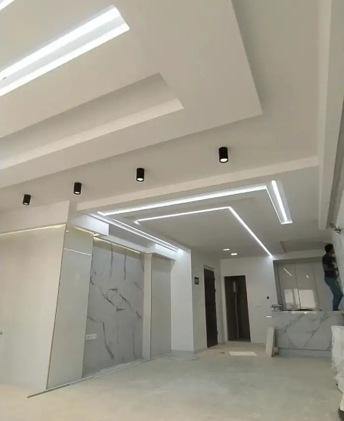 نمونه سقف کناف مدرن با نورپردازی